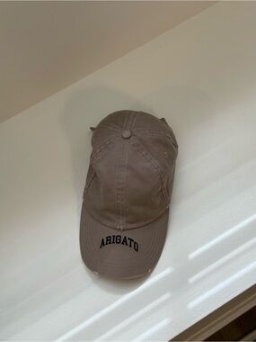 Axel Arigato Distressed Pink Taupe Baseball Cap